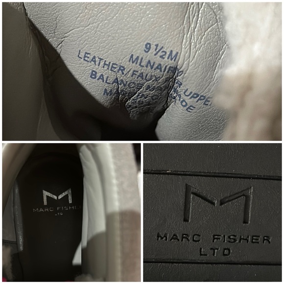 🪧 Marc Fisher Women’s Nairy Hiking Boot in Gray Suede w/Faux Shearling, Size 9.5 - Picture 8 of 16